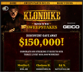 Klondike Watch to Win Sweepstakes